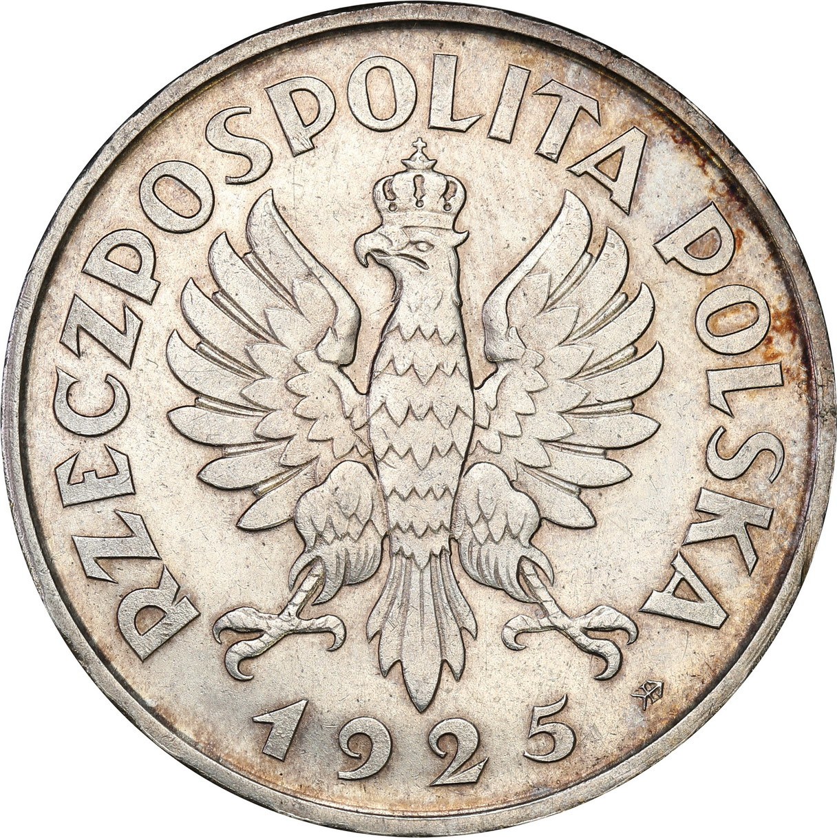 II RP. PRÓBA srebro 5 złotych 1925 Konstytucja 81 perełek - WYŚMIENITE